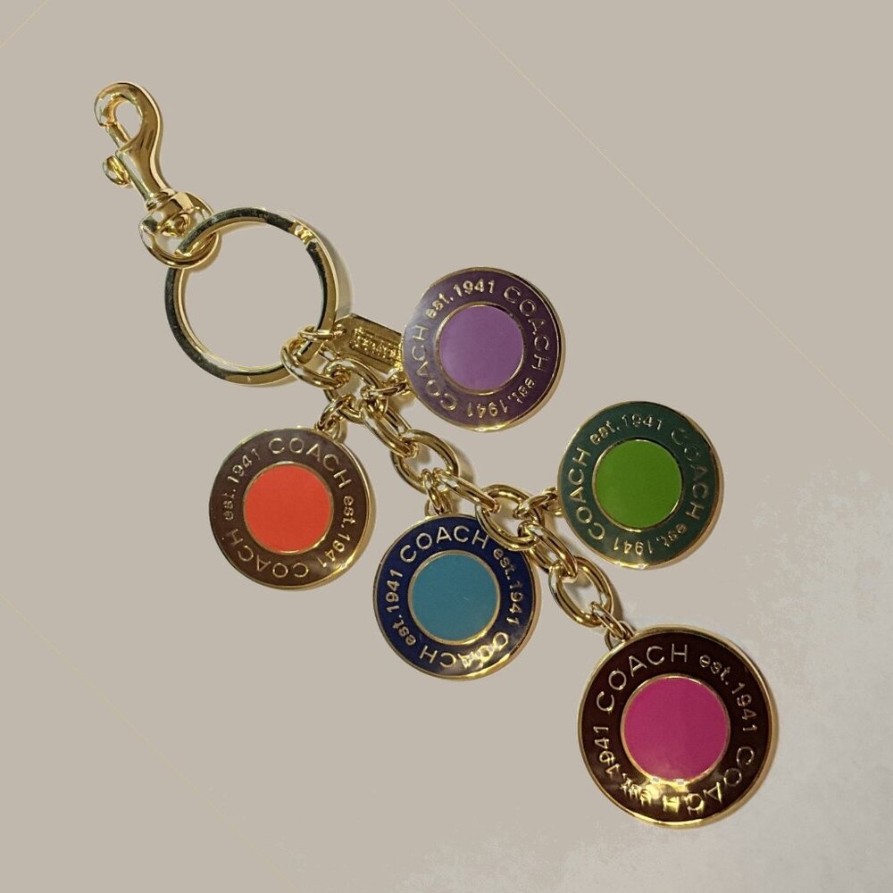 NWOT'S Coach Oversized / Jumbo Snaphead Bag Charm / Keychain / Key Ring - Rare